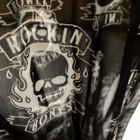 Sheer Scull Rockin Bones Long Scarf - Picture 5 of 6